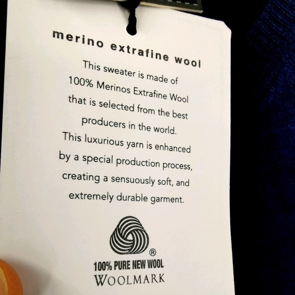 Kenneth Roberts NWT Men's L Blue Italy V-Neck Vest - Picture 11 of 11